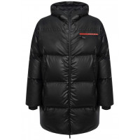 куртка длинный пуховик с капюшоном от PRADA куртка длинный пуховик с капюшоном от PRADA