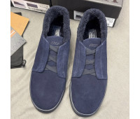 Зимние замшевые кроссовки Triple Stitch с мехом от ZEGNA