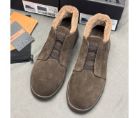 Зимние замшевые кроссовки Triple Stitch с мехом от ZEGNA