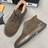 Зимние замшевые кроссовки ZEGNA Triple Stitch с мехом