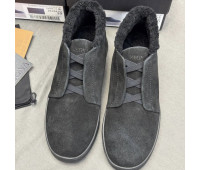 Зимние замшевые кроссовки Triple Stitch с мехом от ZEGNA