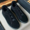 Зимние замшевые кеды ZEGNA Triple Stitch с мехом