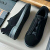 Зимние замшевые кеды ZEGNA Triple Stitch с мехом