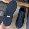 Зимние замшевые кеды ZEGNA Triple Stitch с мехом