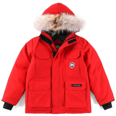 Пуховик Expedition Canada Goose Kids с меховой отделкой капюшона