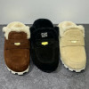 Замшевые мюли MIU MIU с мехом