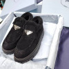 Лоферы зимние замшевые PRADA на меху