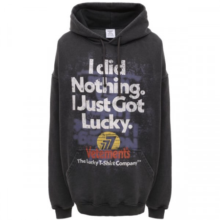 Толстовка VETEMENTS I Did Nothing. I Just Got Lucky