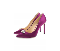 Атласные туфли Alexa 100 с кристаллами Jimmy Choo