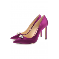 Атласные туфли Alexa 100 с кристаллами Jimmy Choo