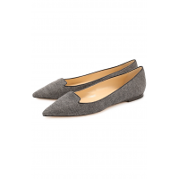 Балетки Attila из текстиля с зауженным мысом Jimmy Choo