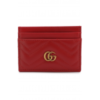 Gucci Кожаный футляр для кредитных карт GG Marmont Гуччи