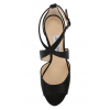 Атласные босоножки April 120 на декорированном каблуке Jimmy Choo