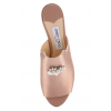 Атласные мюли Myla 65 с брошью Jimmy Choo