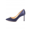 Атласные туфли Alexa 85 с брошью Jimmy Choo