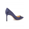 Атласные туфли Alexa 85 с брошью Jimmy Choo