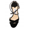 Бархатные босоножки Lola 120 на шпильке Jimmy Choo