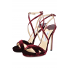 Бархатные босоножки Lola 120 на шпильке Jimmy Choo Бархатные босоножки Lola 120 на шпильке Jimmy Choo