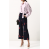 Брюки из смеси хлопка и шерсти с вышивкой Gucci