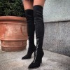 Замшевые ботфорты ALEXANDER WANG Eri с металлической отделкой