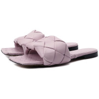 Кожаные шлепанцы BOTTEGA VENETA Lido Боттега Венета розовый