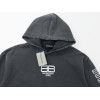Мужской худи Balenciaga с капюшоном и логотипом Баленсиага черный