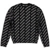 хлопковый джемпер Balenciaga с жаккардовым логотипом Баленсиага черный