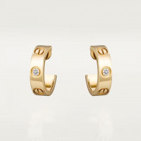  CARTIER Серьги-кольца LOVE с бриллиантами