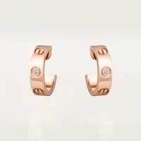  CARTIER Серьги-кольца LOVE с бриллиантами
