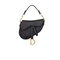 CHRISTIAN DIOR Кожаная Сумка SADDLE Мини Диор Черный