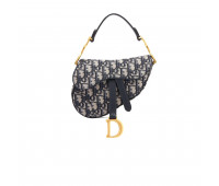 Сумка SADDLE CHRISTIAN DIOR OBLIQUE Мини Синий