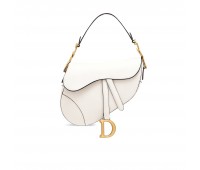 CHRISTIAN DIOR Кожаная Сумка SADDLE Диор Белый