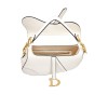 CHRISTIAN DIOR Кожаная Сумка SADDLE Диор Белый