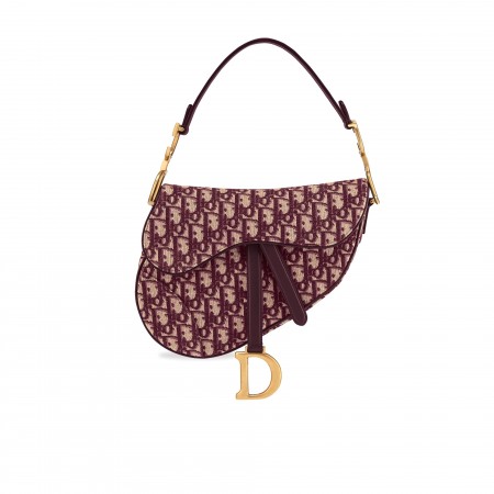 DIOR Сумка SADDLE OBLIQUE от Диор Бордовый DIOR Сумка SADDLE OBLIQUE от Диор Бордовый
