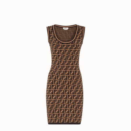 Платье-мини Fendi из разноцветной ткани
