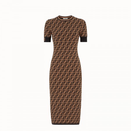 Платье Fendi из разноцветной ткани