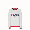Свитер FENDI Фенди из хлопка белого цвета Свитер FENDI Фенди из хлопка белого цвета