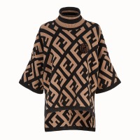 Пончо FENDI Коричневый