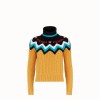 Свитер FENDI Фенди из разноцветного кашемира Желтый