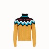 Свитер FENDI Фенди из разноцветного кашемира Желтый