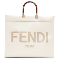 FENDI Сумка-шопер Фенди SUNSHINE MEDIUM из кожи Белая