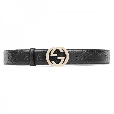 Ремень Leather Belt с Золотой Пряжкой GUCCI