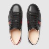 Кожаные Кеды Gucci Ace Черные с Пчелой Кожаные Кеды Gucci Ace Черные с Пчелой