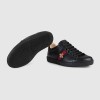 Кожаные Кеды Gucci Ace Черные с Пчелой Кожаные Кеды Gucci Ace Черные с Пчелой