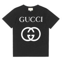 Футболка с логотипом Gucci Черная
