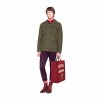 Мужской спортивный костюм Gucci на молнии с воротником-стойкой красный