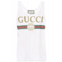 Майка Gucci из сетки Белая