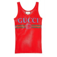 Майка Gucci из сетки Красная Майка Gucci из сетки Красная