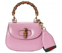 Gucci Сумка Bamboo 1947 с ручкой сверху от Гуччи розовая