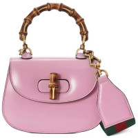 Gucci Сумка Bamboo 1947 с ручкой сверху от Гуччи розовая
